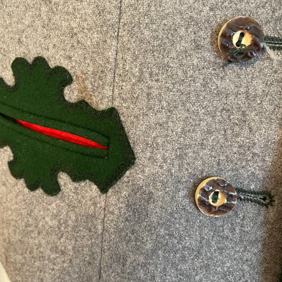 Austrian children jacket in gray wool felt. Vintage HAMO - Picture 9 of 9